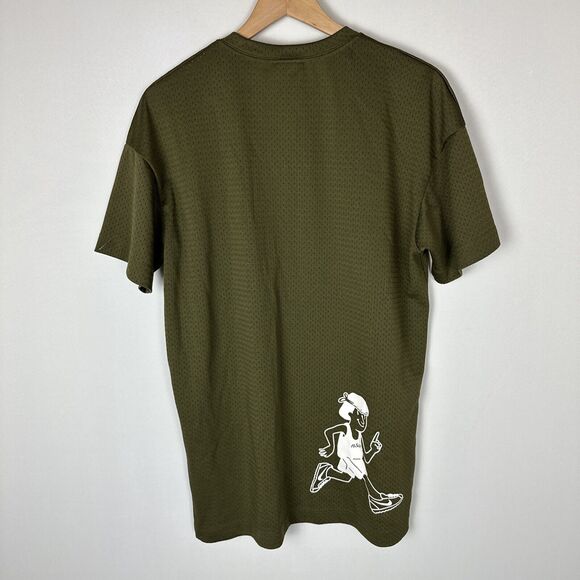 Nike NSW Mens Size Medium Army Green Logo Mesh Short Sleeve Shirt 928627-395 - Picture 5 of 12
